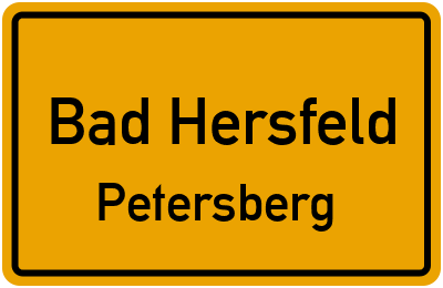 Straßenverzeichnis Bad Hersfeld Petersberg