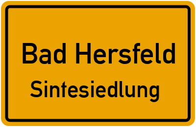 Straßenverzeichnis Bad Hersfeld Sintesiedlung