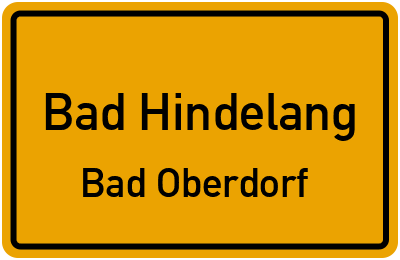 Ortsschild Bad Hindelang Bad Oberdorf