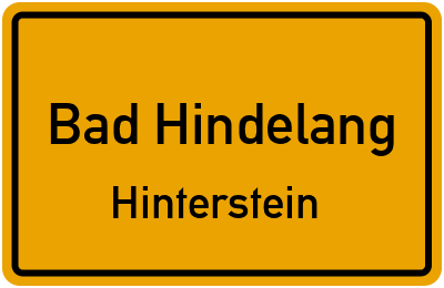 Straßenverzeichnis Bad Hindelang Hinterstein