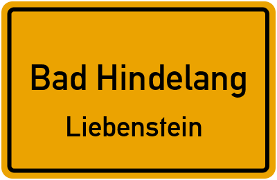 Ortsschild Bad Hindelang Liebenstein