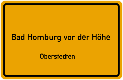 Straßenverzeichnis Bad Homburg vor der Höhe Oberstedten