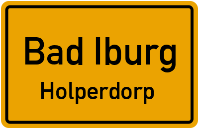 Straßenverzeichnis Bad Iburg Holperdorp
