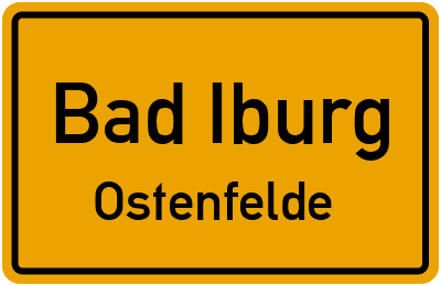 Ortsschild Bad Iburg Ostenfelde
