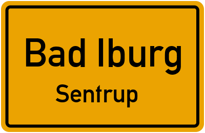 Ortsschild Bad Iburg Sentrup