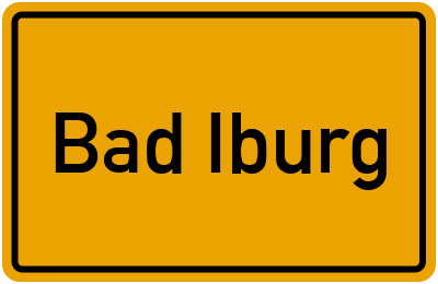 Ortsschild von Bad Iburg in Niedersachsen
