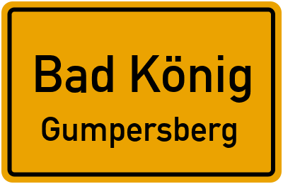 Ortsschild Bad König Gumpersberg