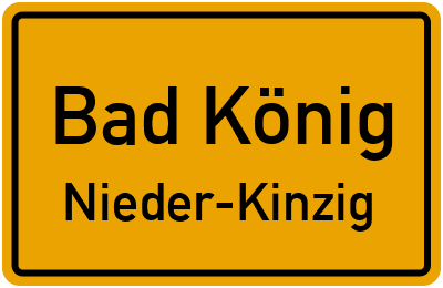 Ortsschild Bad König Nieder-Kinzig