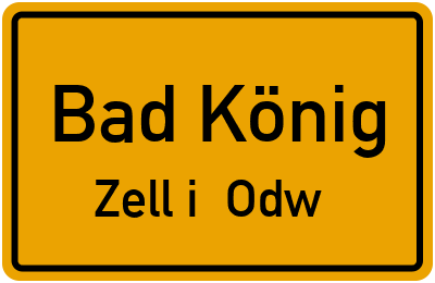 Straßenverzeichnis Bad König Zell i. Odw.