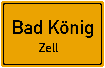 Ortsschild Bad König Zell