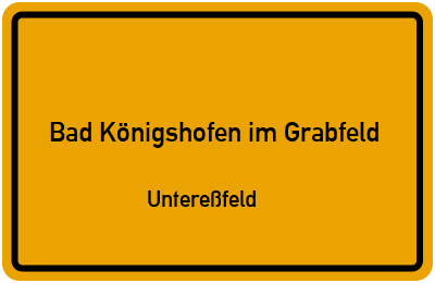 Straßenverzeichnis Bad Königshofen im Grabfeld Untereßfeld