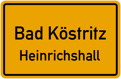 Straßenverzeichnis Bad Köstritz Heinrichshall