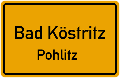 Straßenverzeichnis Bad Köstritz Pohlitz