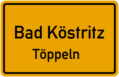Straßenverzeichnis Bad Köstritz Töppeln