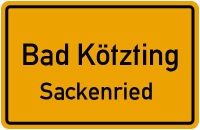 Ortsschild Bad Kötzting Sackenried