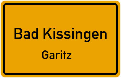 Ortsschild Bad Kissingen Garitz