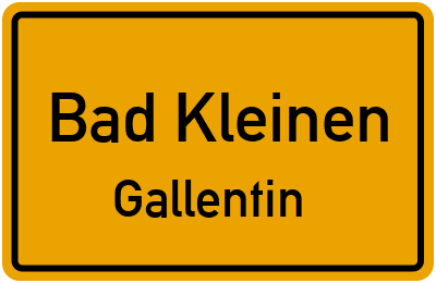 Straßenverzeichnis Bad Kleinen Gallentin