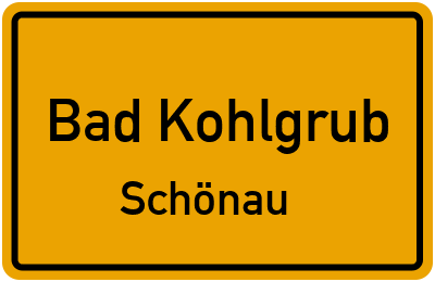 Ortsschild Bad Kohlgrub Schönau