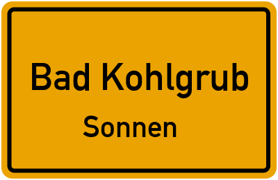 Straßenverzeichnis Bad Kohlgrub Sonnen
