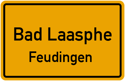 Ortsschild Bad Laasphe Feudingen