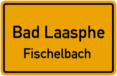 Ortsschild Bad Laasphe Fischelbach