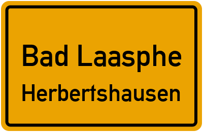 Ortsschild Bad Laasphe Herbertshausen
