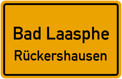 Ortsschild Bad Laasphe Rückershausen
