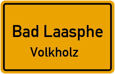 Ortsschild Bad Laasphe Volkholz