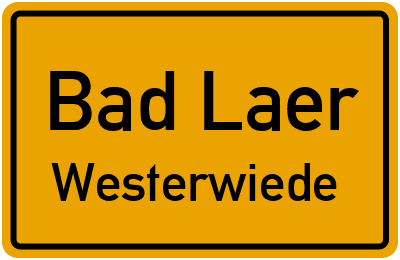 Ortsschild Bad Laer Westerwiede