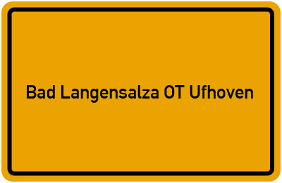 Branchenbuch Bad Langensalza OT Ufhoven, Thüringen
