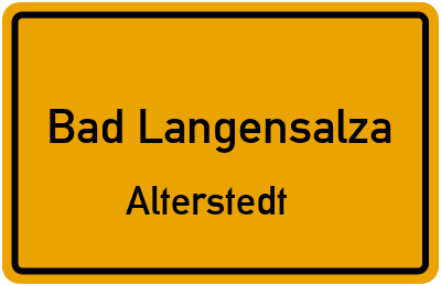 Straßenverzeichnis Bad Langensalza Alterstedt