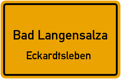Straßenverzeichnis Bad Langensalza Eckardtsleben