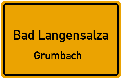 Straßenverzeichnis Bad Langensalza Grumbach