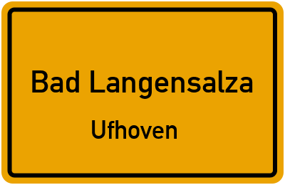 Straßenverzeichnis Bad Langensalza Ufhoven