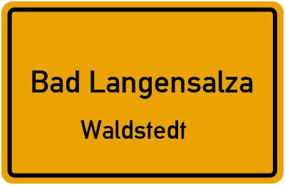 Straßenverzeichnis Bad Langensalza Waldstedt