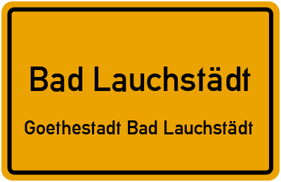 Straßenverzeichnis Bad Lauchstädt Goethestadt Bad Lauchstädt