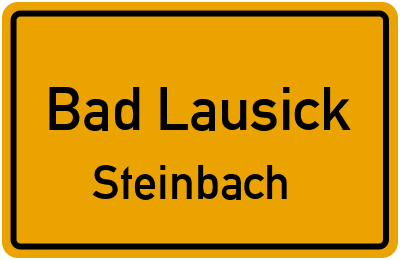 Ortsschild Bad Lausick Steinbach
