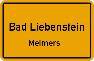 Ortsschild Bad Liebenstein Meimers