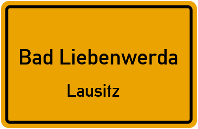 Straßenverzeichnis Bad Liebenwerda Lausitz