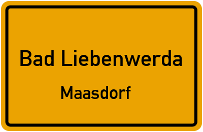 Straßenverzeichnis Bad Liebenwerda Maasdorf