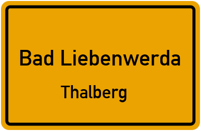 Straßenverzeichnis Bad Liebenwerda Thalberg