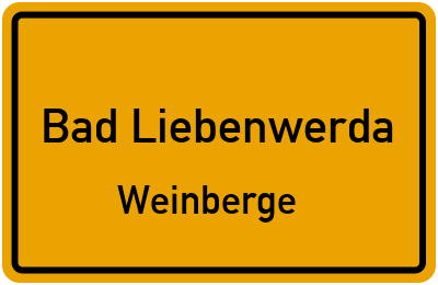 Straßenverzeichnis Bad Liebenwerda Weinberge