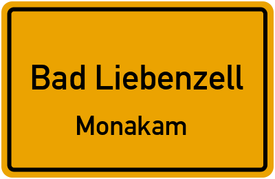 Ortsschild Bad Liebenzell Monakam