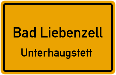 Ortsschild Bad Liebenzell Unterhaugstett