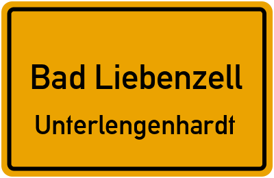 Ortsschild Bad Liebenzell Unterlengenhardt