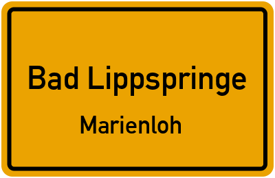 Straßenverzeichnis Bad Lippspringe Marienloh