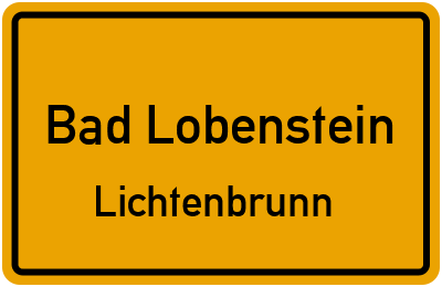 Straßenverzeichnis Bad Lobenstein Lichtenbrunn