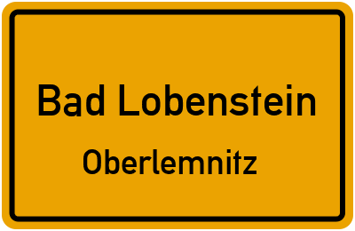 Straßenverzeichnis Bad Lobenstein Oberlemnitz