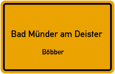 Straßenverzeichnis Bad Münder am Deister Böbber