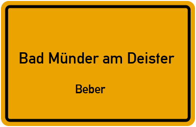 Straßenverzeichnis Bad Münder am Deister Beber